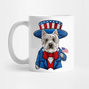 Fourth of July Westie Mug